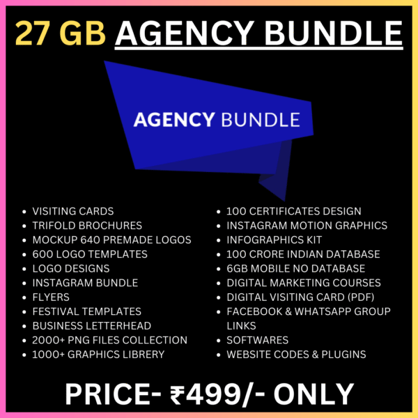 27 GB Agency Bundle Pack [22+ FORMATS]