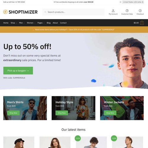 Shoptimizer - Fastest WooCommerce WordPress Themes