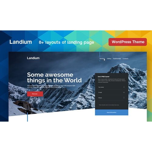 Landium - APP Landing Page WordPress